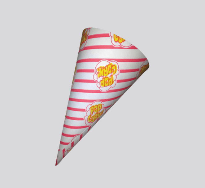 Printed Popcorn Cones