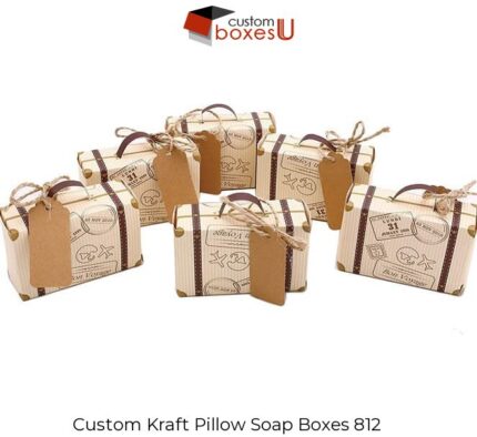 Wholesale kraft pillow soap boxes