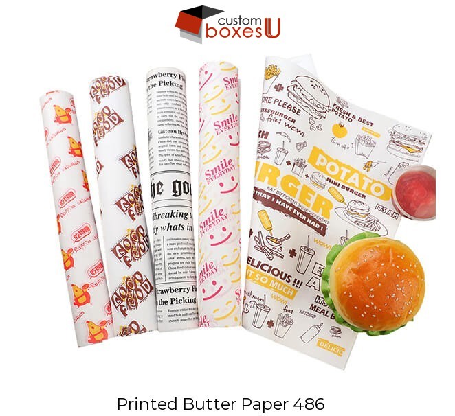 custom printed butter paper Texas USA